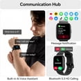 thumbnail image 3 of Smart Watch Fits for Android and iPhone, Smartwatch for Women Men with Alexa Built-in, 1.83" HD Touchscreen Fitness Tracker 120 plus Sports Mode, Smart Watch with Bluetooth Call, IP68, for Gift Black, 3 of 6