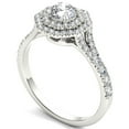 thumbnail image 2 of 1 Carat T.W. Diamond Double Halo 14kt White Gold Engagement Ring, 2 of 5