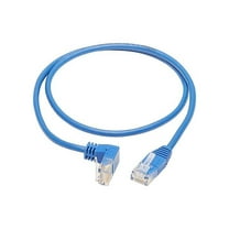 TRIPP LITE N204-S03-BL-DN 3 ft. Cat 6 Blue Down-Angle Cat6 Gigabit Molded Slim UTP Ethernet Cable (RJ45 Right-Angle Down M to RJ45 M)