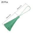 thumbnail image 2 of Unique Bargains 6.5' Silky Bookmark Tassels with Loop for DIY Craft Accessory, 20Pack Dark Green, 2 of 5
