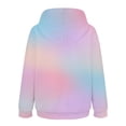 thumbnail image 4 of Women's 2025 Fall Trendy Gradient Color Drawstring Hoodies, Soft Breathable Oversized Y2K Pullover Sweatshirts with Casual Loose Fit for Layering, Cooler Weather and Daily Casual Wear Pink S, 4 of 4