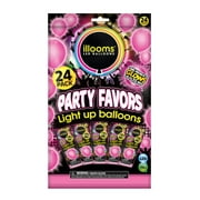 LED Light Up Balloon Solid Petal Pink 9" 24Pcs - ILLOOMS