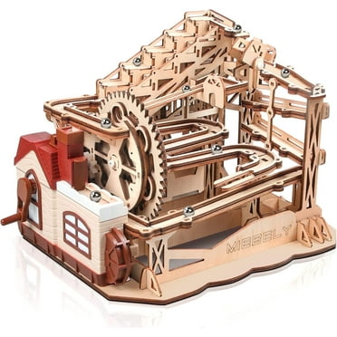 Electric 3D Wooden Puzzles Adults Craft Toys DIY Marble Run Model Building Kits,STEM Toy for Teens Boys Adults
