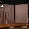 thumbnail image 2 of Dteck Case for iPad Pro 11-Inch 4th/3rd/2nd/1st Generation 2022/2021/2020/2018, Strong Magnetic Auto Sleep Shockproof Case with Absorbing Multi-Angles Stand, Pen Holder, Card Slot, Dark Brown, 2 of 8