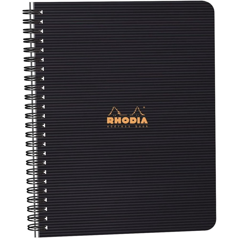 Rhodia Rhodiactive Spiral Address Book 80 Preprinted Sheets 5 1/2 x 8 1/4 Reinforced