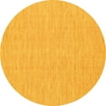 thumbnail image 1 of Ahgly Company Machine Washable Indoor Round Abstract Yellow Contemporary Area Rugs, 6' Round, 1 of 4