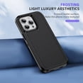 thumbnail image 5 of iPhone 15 Pro Max Case Drop Protection, Scratch Resistant, TPU Matte Finish Coating iPhone 15 Pro Max Case Cases Shockproof Rugged Heavy Duty Non-Slip Proof Wireless Charging Cover, Black, 5 of 8