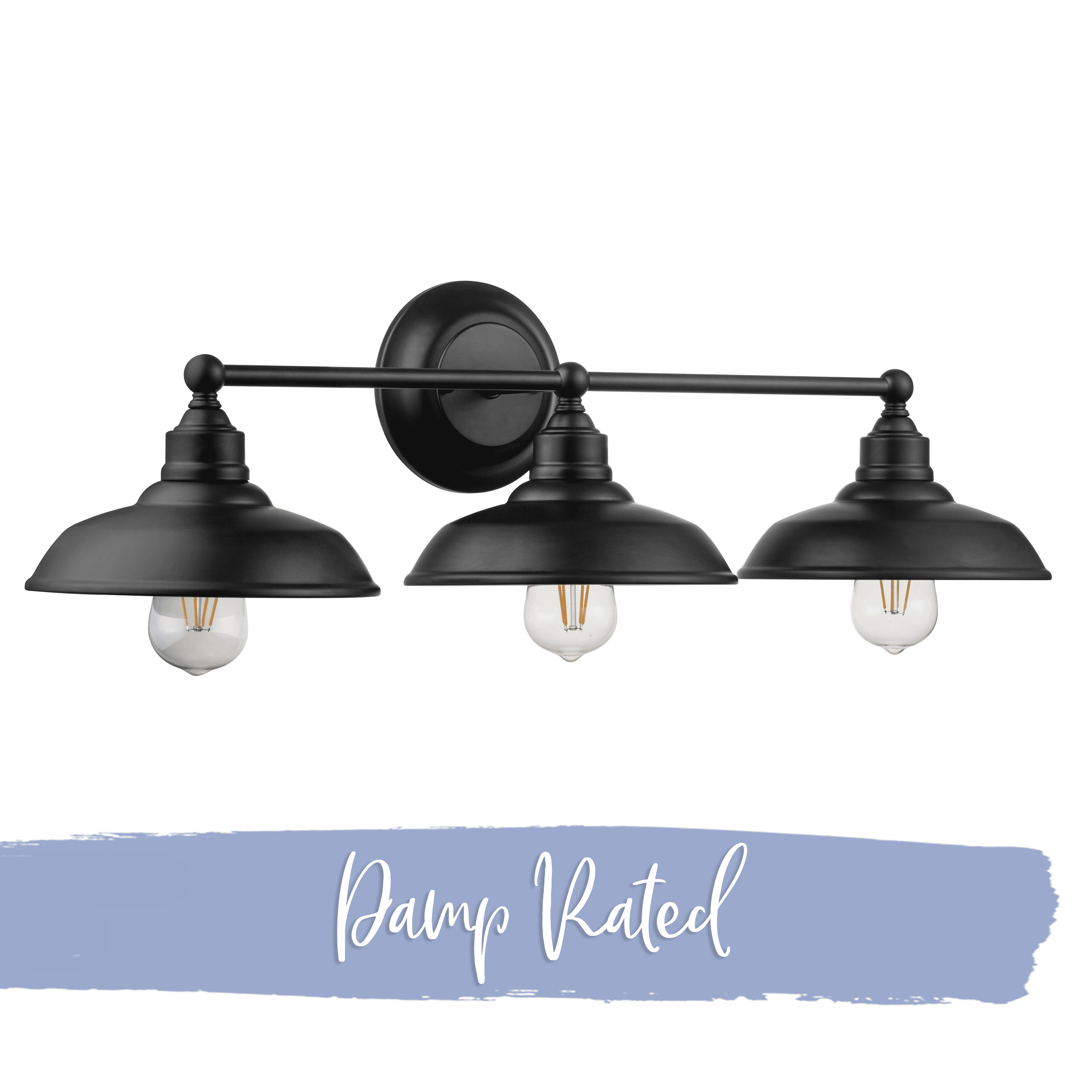 Prominence Home Senika Three Light Vanity in Matte Black