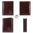 thumbnail image 5 of SCHLATUM Men's Genuine Leather Bifold Wallet with RFID Blocking, 15 Card Slots, 2 Cash Compartments and ID Window , Coffee, 5 of 7