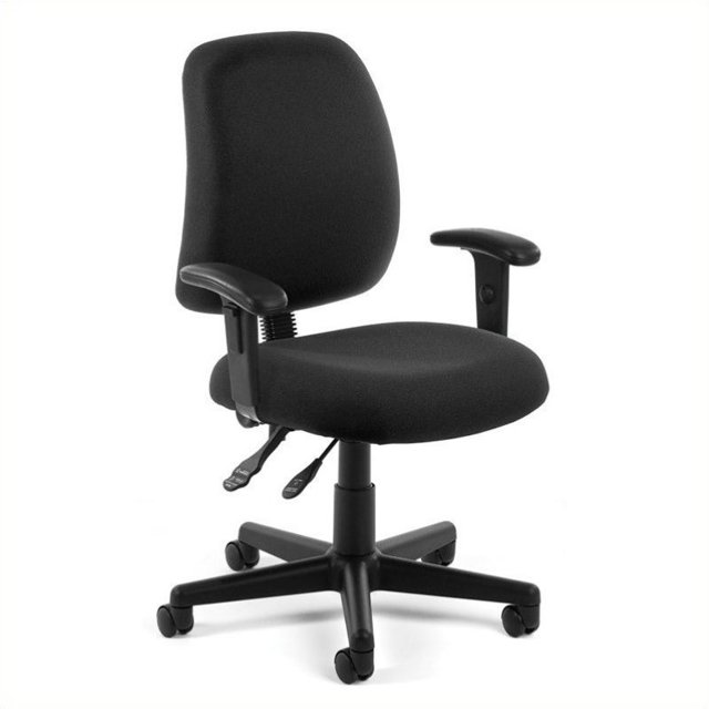 OFM Chaise de Bureau avec les Bras en Noir