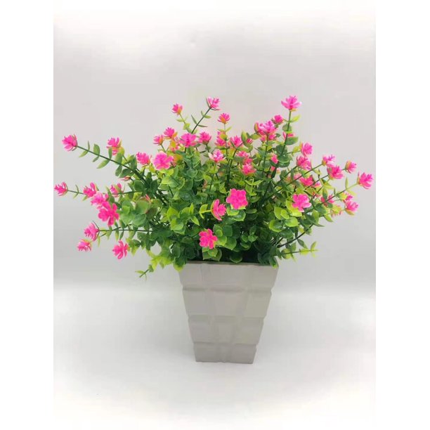 Simulación de planta verde, 7 cabezas, 35 mallas, eucalipto, camelia, flor artificial, flor de plástico, flor decorativa