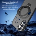 thumbnail image 4 of Entronix Magnetic Case for Galaxy S26, Frosted Matte Back with Kickstand Slim Fit Cover, Black, 4 of 6