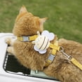 thumbnail image 4 of mdesiwst Little Bee Cat Harness Adjustable Kitten Harness with Leash Cute Bee Cat Harness for Kittens Adult Cats Safe Outdoor Walks, 4 of 8