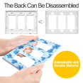 thumbnail image 4 of Yayeee Rocker Switch Wall Plate 2-Gang 4.7"x4.6" Home Decorative Outlet Cover, Blue Flowers Pattern, 4 of 6