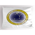 thumbnail image 1 of Zodiac Sagittarius Pillow Sham Constellation Pattern with Stars Zodiac Horoscope Themed Illustration, Decorative Standard Size Printed Pillowcase, 26 X 20 Inches, Multicolor, by Ambesonne, 1 of 2