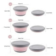 thumbnail image 3 of 3Pcs Folding Camping Bowl Set Portable Silicone Kitchen Containers for Travel Outdoor Camping, 3 of 8