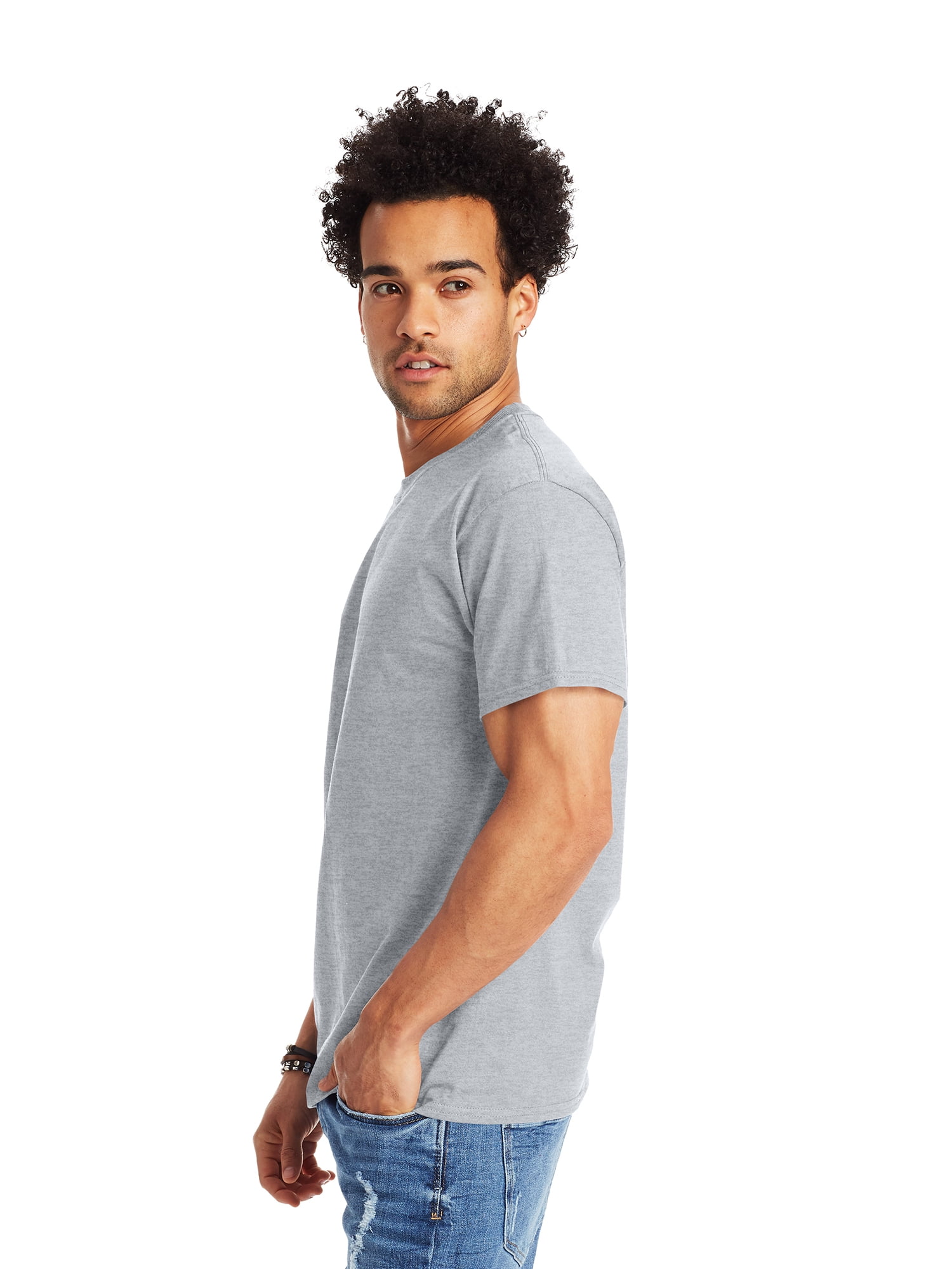 Hanes Authentic Men's Short Sleeve Crewneck T-Shirt, Big and Tall Sizes Available S-5XL