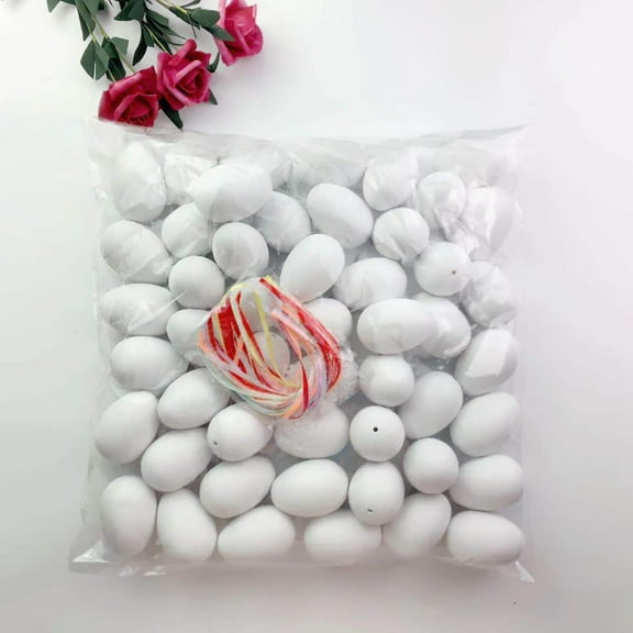 Iumwxz 50pcs Easter Eggs Count Colorful Plastic Fake Eggs with String Painting Gift Toys Christmas Gifts home decor christmas clearance outdoors