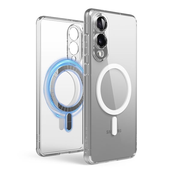 elago Magnetic Hybrid Case Compatible with Samsung Galaxy S25 Edge, Strong Magnetism for Wireless Charging, Protective and Precise Cover with PC/TPU Technology, Slim Fit, Shockproof (Transparent)