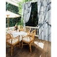 thumbnail image 5 of nqOlkjepod Outdoor Curtains for Patio Waterproof, Marble Grey White Outdoor Privacy Panels Grommet, Abstract Modern Geometric Printed Blackout Outside Curtains for Porch/Cabana 54"x108", 2 Panels, 5 of 8