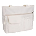 thumbnail image 3 of Spencer Casual Tote Bags with Multiple Pockets for Women, Oxford Large Capacity Shoulder Bag Handbag for Travel Work, White, 3 of 11