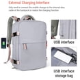 thumbnail image 2 of yeacher Lightweight Waterproof Travel Backpack with USB Port, Shoe Compartment, and Macaron Colors - Grey, 2 of 7