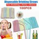 thumbnail image 3 of 500pcs colorful disposable plastic drinking straws bendable art straws juice straws-HD, 3 of 4