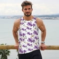 thumbnail image 6 of Pofeuu Orchids Flowers Print Men's Workout Tank Tops Sleeveless Muscle Gym Shirt Quick Dry-Large, 6 of 7