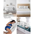 thumbnail image 6 of Marble White Pillow Covers King Size, Ombre Grey Modern Minimalist Soft Bed Throw Pillowcases Breathable Cooling Long Lumbar Body Pillow Sham Cover for Bed Sofa 20''x40'', 6 of 7
