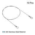 thumbnail image 3 of Unique Bargains 1.5mmx50cm Stainless Steel Lanyard Cable Eyelets Ended Wire Rope 10 Pack, 3 of 5
