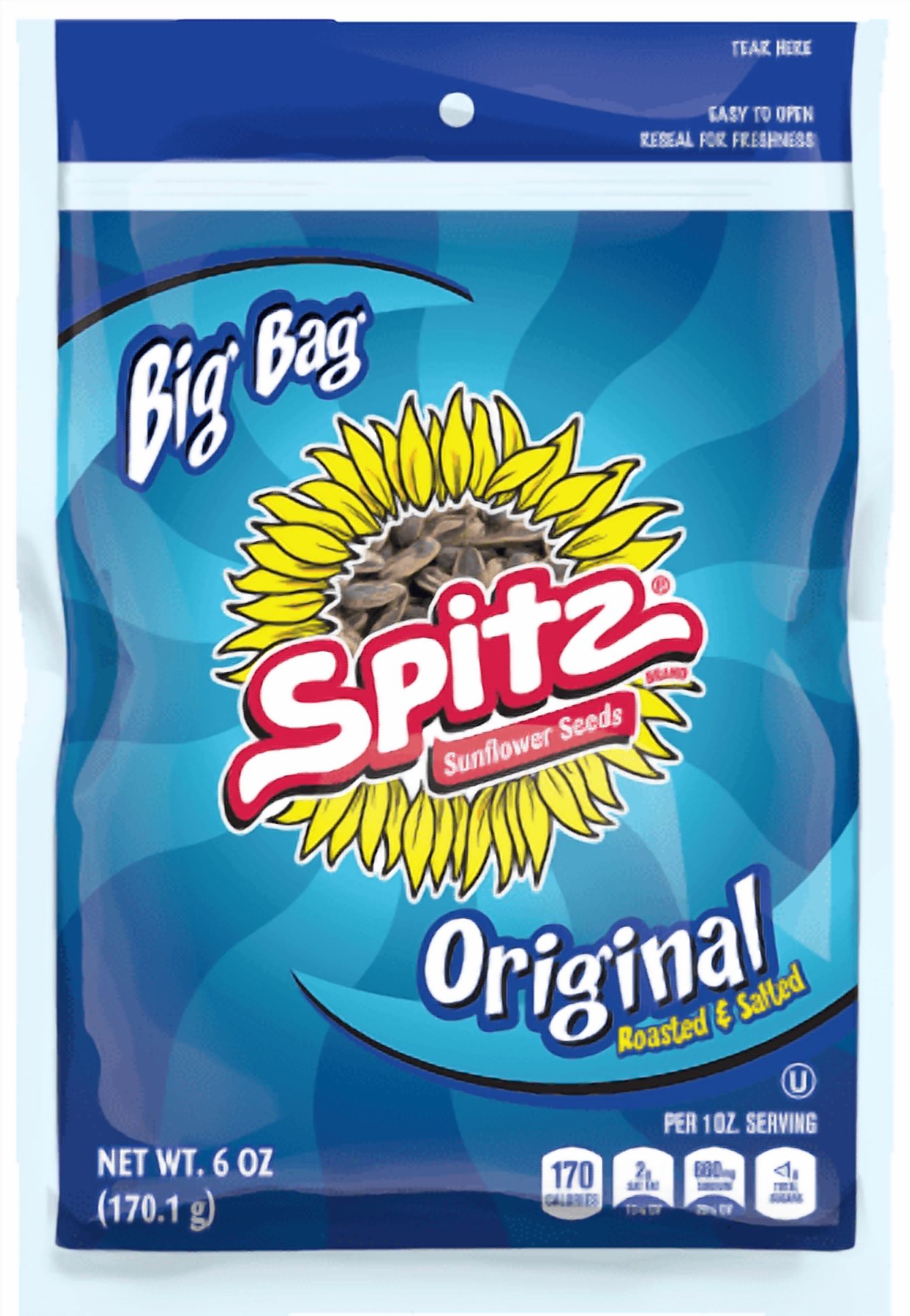 Spitz Original Salted Sunflower Seeds, 6 oz (Pack of 9)