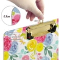 thumbnail image 3 of FMSHPON Floral Rose Flowers Colorful Clipboard Hardboard Wood Nursing Clip Board and Pull for Standard A4 Letter 13x9 inches, 3 of 7