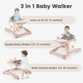 INFANS Foldable Baby Walker, 3 in 1 Toddler LeaningSeated WalkBehind