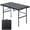 Black, variant on Favory 4ft Plastic Folding Table, Indoor Outdoor Heavy Duty Portable w/Handle, Lock for Picnic, Party, Camping - Black