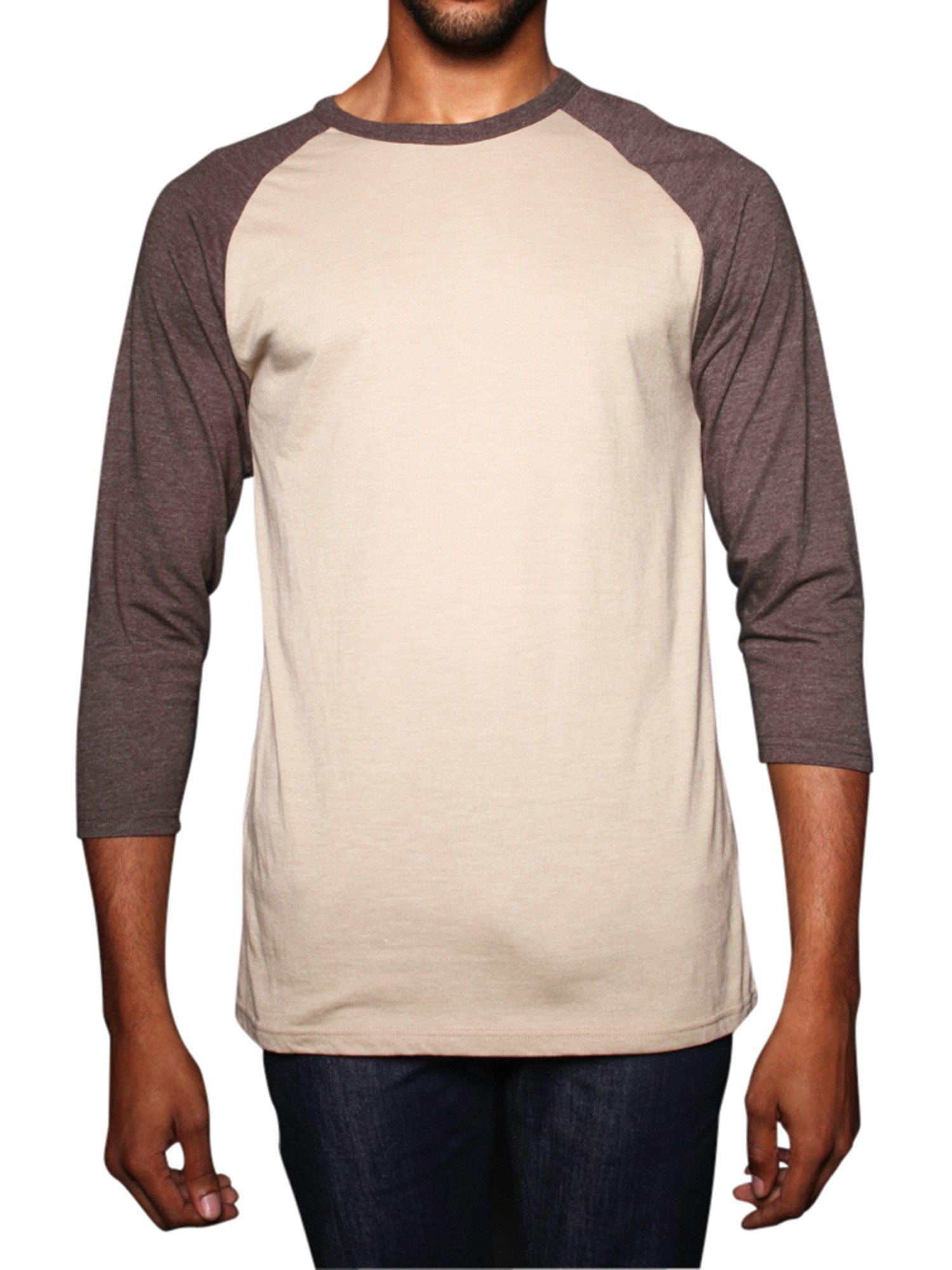 Men 3/4 Sleeve T-Shirts Tee 80% Cotton,20% Polyester Classic Premium Quality