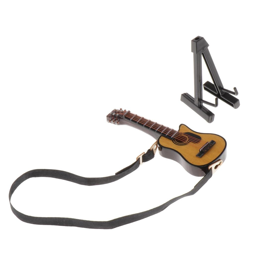 112 Scale Acoustic Guitar Musical Instruments Model Toys Set for