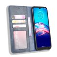 thumbnail image 4 of Compatible with Motorola Moto E6i 2021 Case Magnetic Closure Vintage Pattern PU Leather Wallet Cover with Card Slots-Blue, 4 of 5