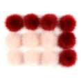 thumbnail image 2 of 12PCS Pompon Ball, Soft Natural Faux Fur Fluffy Pompom Balls Elastic Cord for Girls Women Hats Shoes Scarves Bags Keychains DIY Decoration, 2 of 8