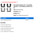 thumbnail image 2 of Rear Brake Hardware Kit - Compatible with 2014 - 2018 Subaru Forester 2.0L H4 2015 2016 2017, 2 of 2