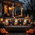thumbnail image 7 of Halloween Pillow Cover 18x18, Fall Spooky Throw Pillow Case, Soft Polyester Decorative Cushion Cover, Hidden Zipper, Machine Washable for Sofa Living Room by MPOISVA, 7 of 7