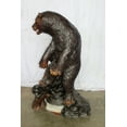 thumbnail image 6 of Nifao Giant Bronze Statue of a Standing Bear and Cub by the River – Garden Outdoor Decor Sculpture, 40"L x 38"W x 55"H, 6 of 12