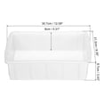 thumbnail image 2 of Unique Bargains 12'x8'x3' Plastic Lab Tray Rectangle Utility Stackable Box Crafts Organizer White, 2 of 5