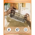 thumbnail image 3 of SWTYMIKI Sponge Holder for Kitchen Sink Caddy with Removable Brush Holder with Drawer Drain Tray , 8.27x3.74x5 inch,Black, 3 of 6