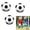 3PCS, variant on Size 5 Soccer Ball with Pump, Classic Black & White Training Football, 27 Inch Standard for Adults Kids, Outdoor Indoor Match Practice Pump Included