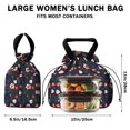 thumbnail image 5 of Pioneer Flower Floral Print Pattern Drawstring Lunch Bag Women - Drawstring Lunch Bag Insulated for Work Office - Stain-Resistant Large Lunchbags for Women with Multi-Pockets, 5 of 6
