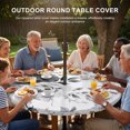 thumbnail image 2 of Round Outdoor Tablecloth with Umbrella Hole and Zipper, Fitted Table Cover with Elastic Edge for 31-35 Inch, Waterproof Patio Tablecoths for Picnic, 2 of 9