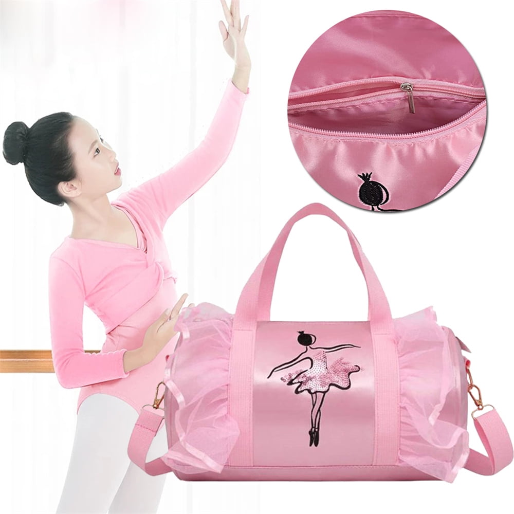  Dance Duffle Bag for Girls, Kids Travel Bag with Adjustable  Carry On and Handy Pouch, Dance Accessories For Girls (Pink/Lavender) :  Clothing, Shoes & Jewelry