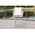 thumbnail image 5 of SAFAVIEH Hayes Outdoor Patio Counter Stool with Pillow and Cushion, Grey/Beige, 5 of 5