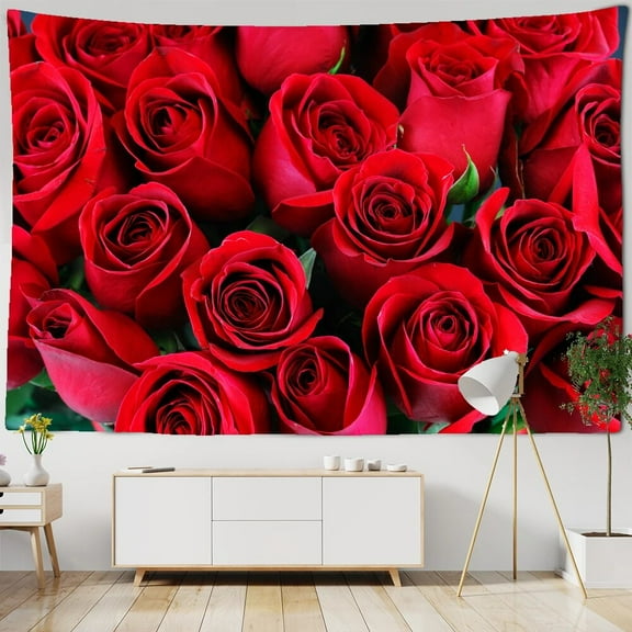 Printed Tapestry Flower Rose Tapestry Wall Hanging Hippie Mandala Bohemian Art Wall Clot