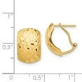 thumbnail image 3 of Primal Gold 14 Karat Yellow Gold Textured Omega Back Earrings, 3 of 5